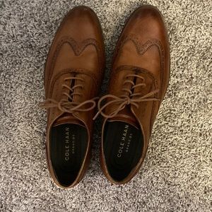 Men’s Cole Haan Cognac Grand ØS Oxford Dress Shoes Size 8